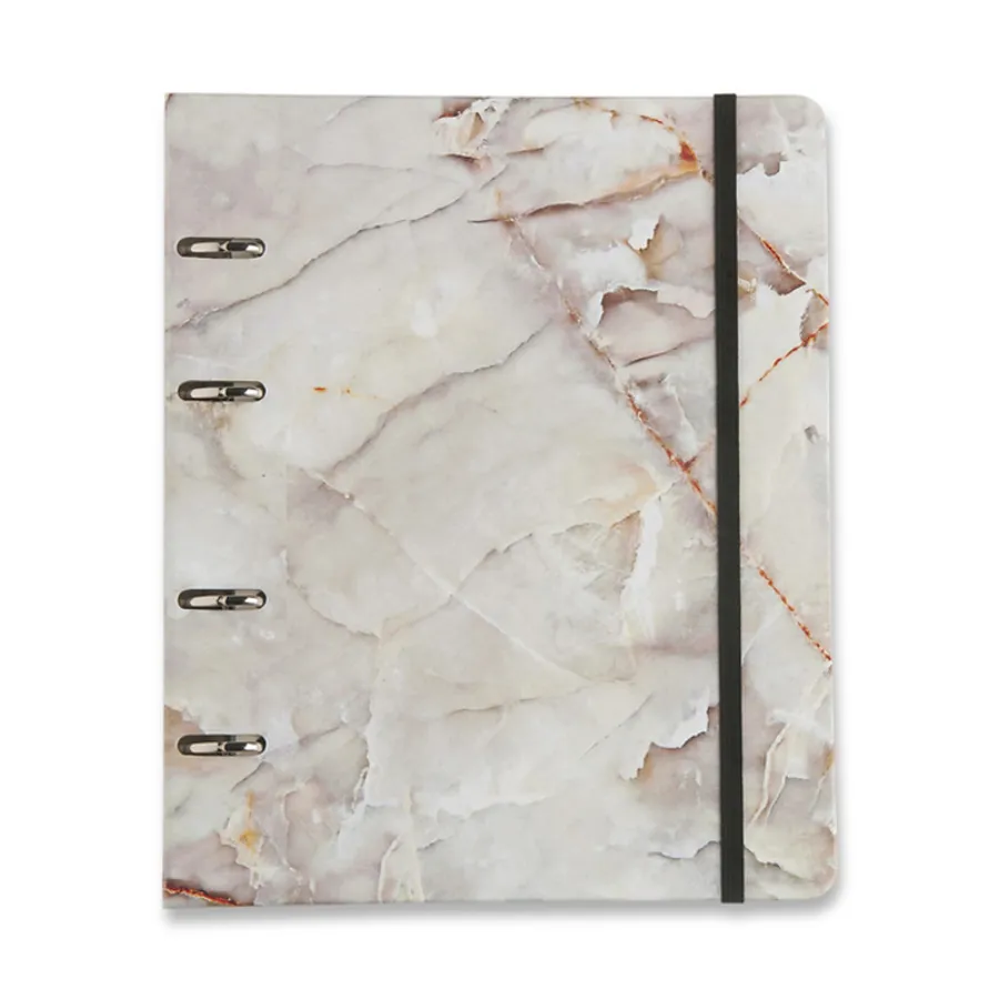 Caderno Criativo Argolado Minerais Pautado 17X24 Branco